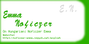 emma noficzer business card